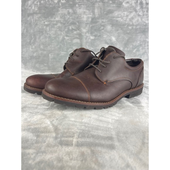 Rockport Other - Rockport Storm Front Cap Toe Oxford Mens 12 Brown Excellent Leather CH2746